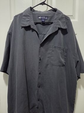 Big Dogs Men's Short Sleeve Button Down Shirt - Charcoal